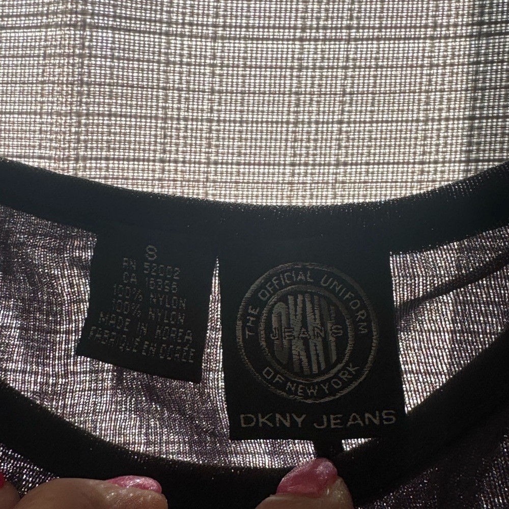 DKNY Jeans Classic Black see thru cover up